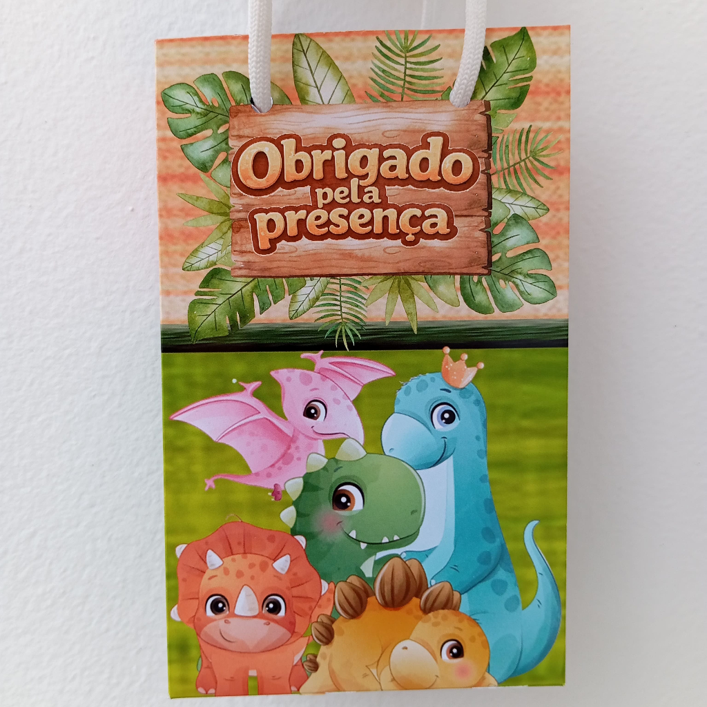 Sacolinha Surpresa Dinossauro - Dino Baby Infantil Pegue e Monte Lembrancinha Festa Aniversário