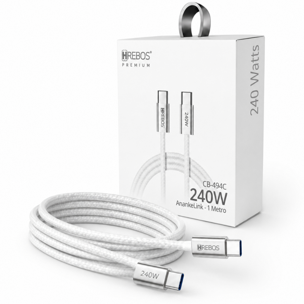 Cabo Tipo C 240w Turbo 1m Power Delivery Tipo C Premium Ultra Rapido Iphone Andr