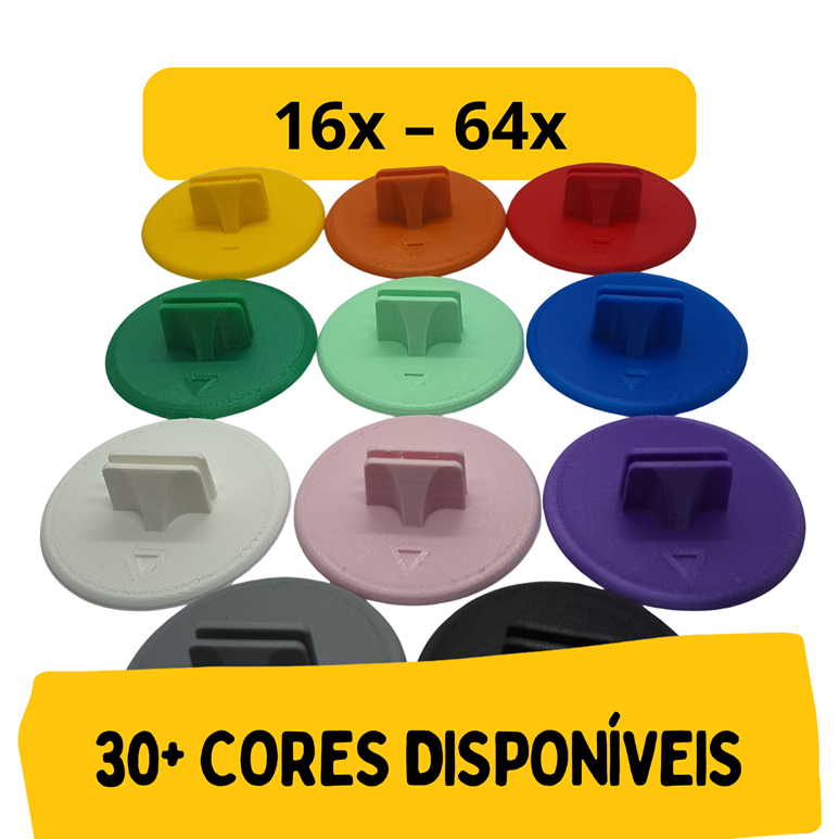 Bases 50 mm para Miniaturas de Papelão de Jogo de Tabuleiro - Stands para Tokens Board Games e RPG - 16 a 64 Unidades