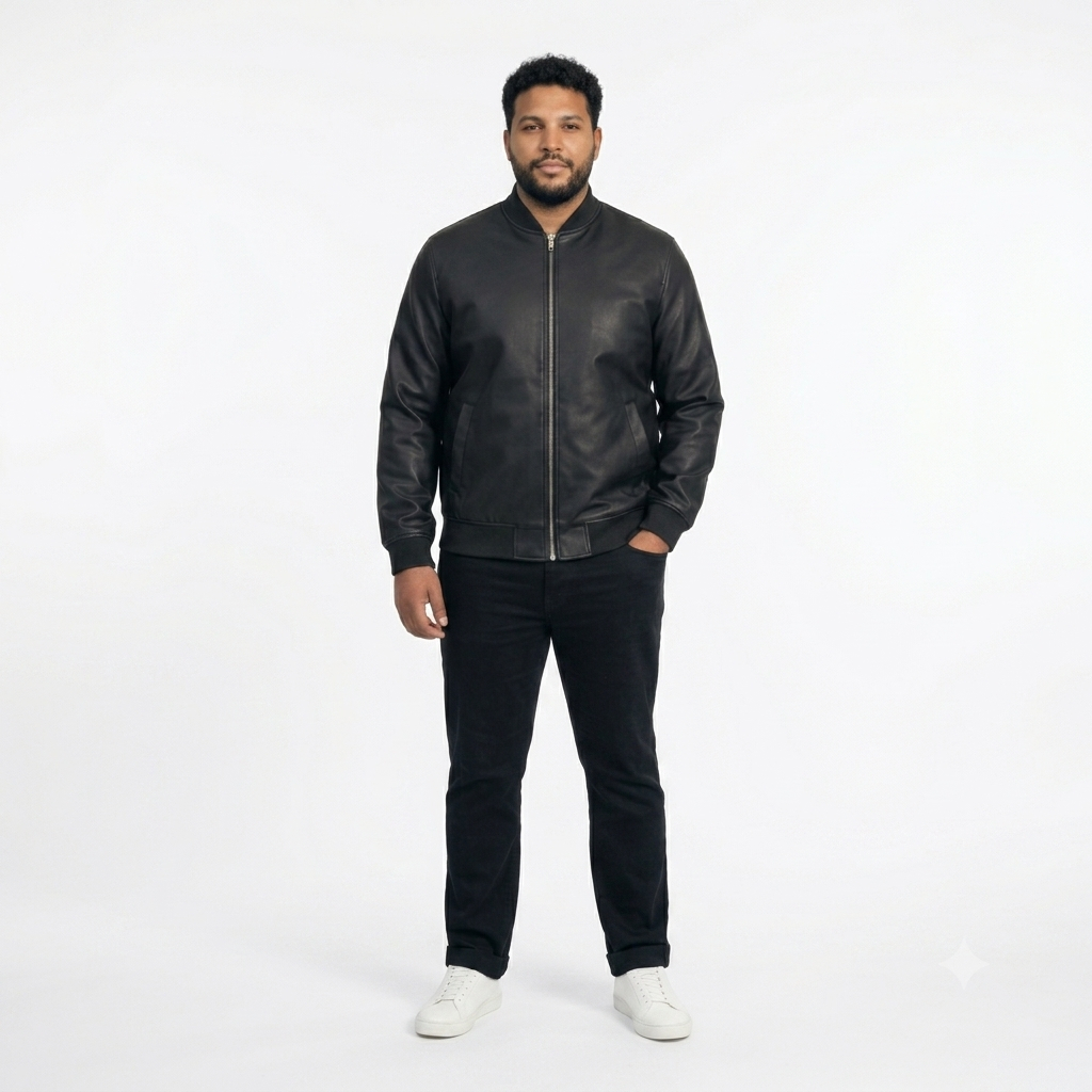 Jaqueta De Couro Forrada Pu Plus Size Masculina Motoqueiro Tamanho Grande Presente
