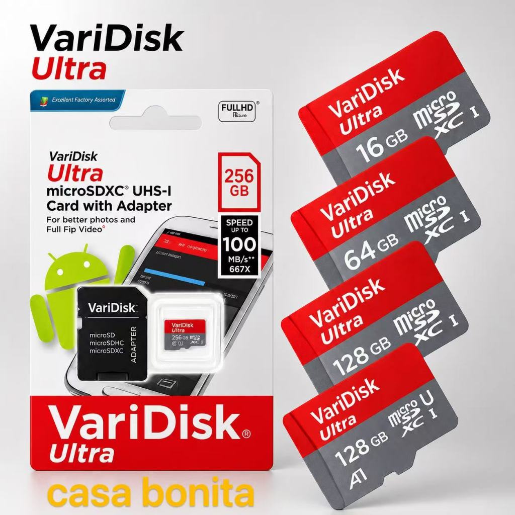 Cartão De Memória Original Ultra A1 Classe 10 256gb / 512gb / 32gb / 64gb/ 128gb/ 16gb Envio Imediato H-17