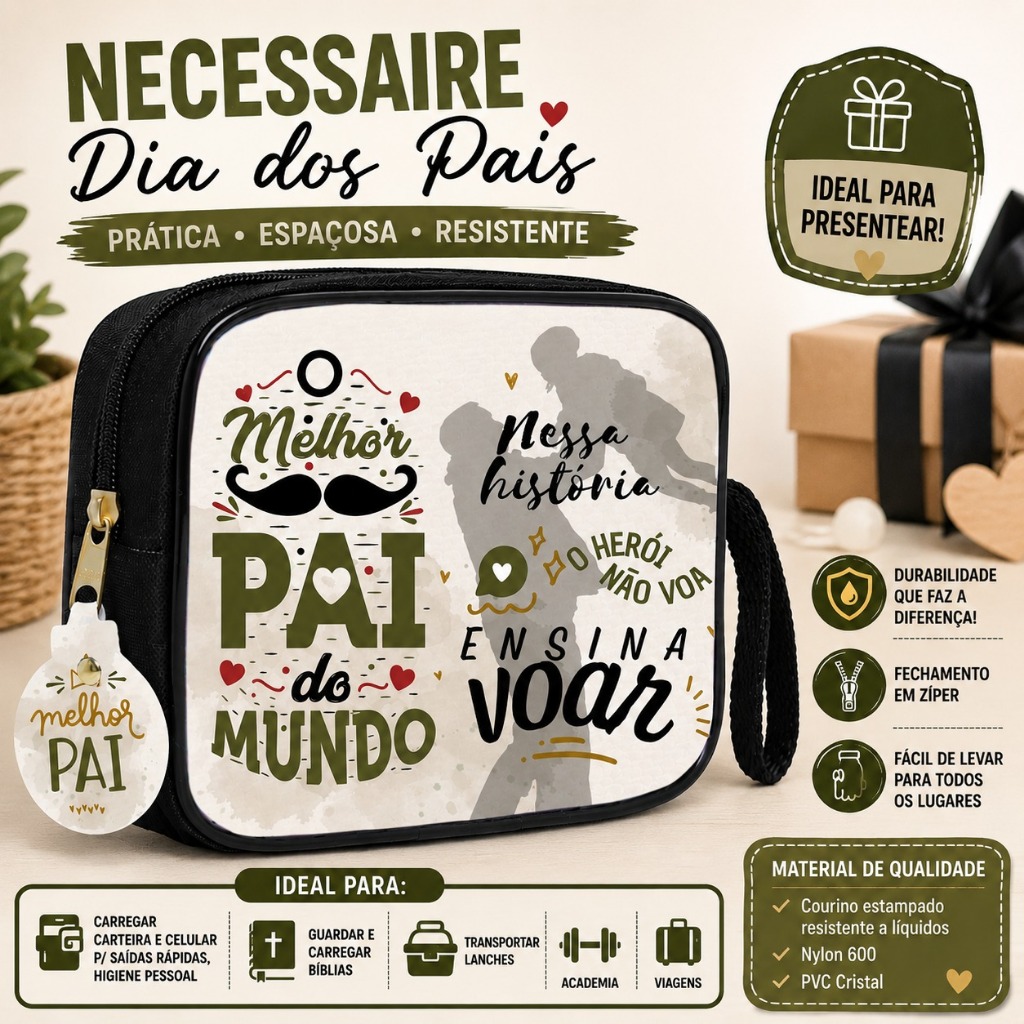 Bolsa Necessaire Multiuso Presente Para Dia dos Pais