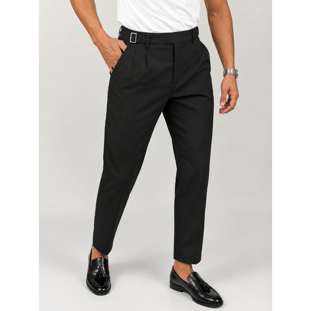 Calça Masculina Alfaiataria Ajuste Lateral Elegante Social Premium