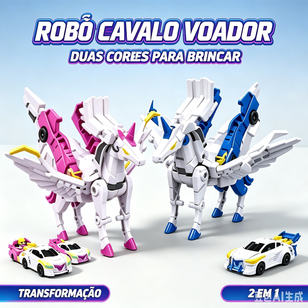 Brinquedo 2 em 1 Carro que Transforma em Dragão Robô Infantil Educativo