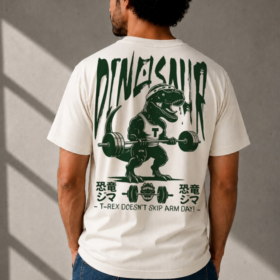 Camiseta Casual Masculina Academia 100% Algodão Streetwear Estampada Unissex | 4Trip Store