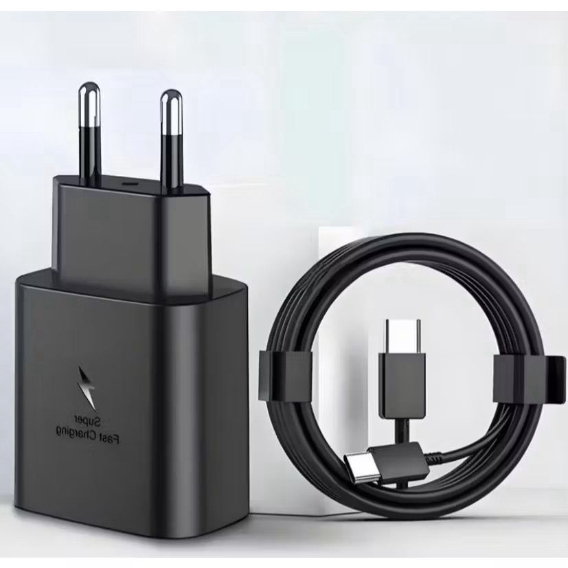 Carregador 25W Turbo Carregamento Super Rápido USB C + Cabo Tipo C