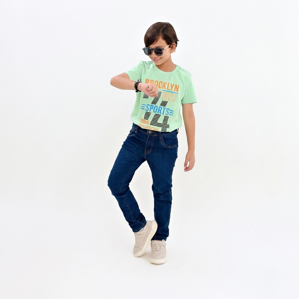 Calça Jeans Infantil Menino Masculina Tamanho 1 a 16 Com Regulador e Lycra – Confortável e Flexível