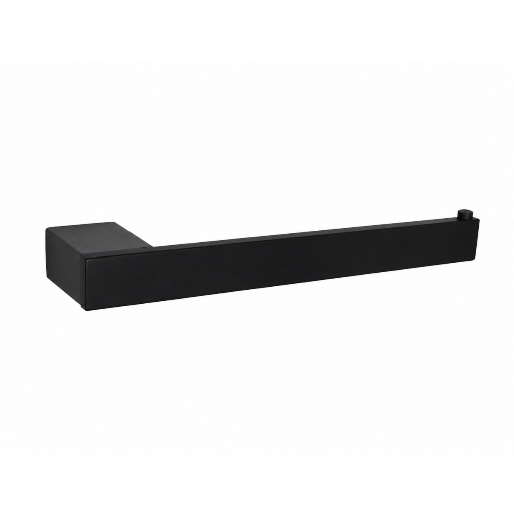Toalheiro Porta Toalha De Rosto Preto Fosco Quadrado Luxo Para Banheiro- Vendemos separadamente ou em Kit