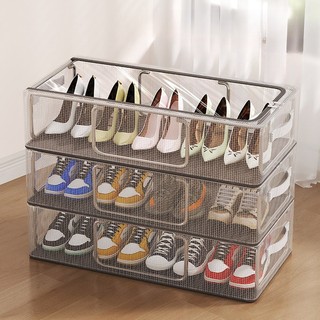 EnvioSP Atacado 2/3/4/6 kits 60*30*15cmTamanhos maiores Caixa Organizadora Sapatos Sapateira Dobrável Pvc