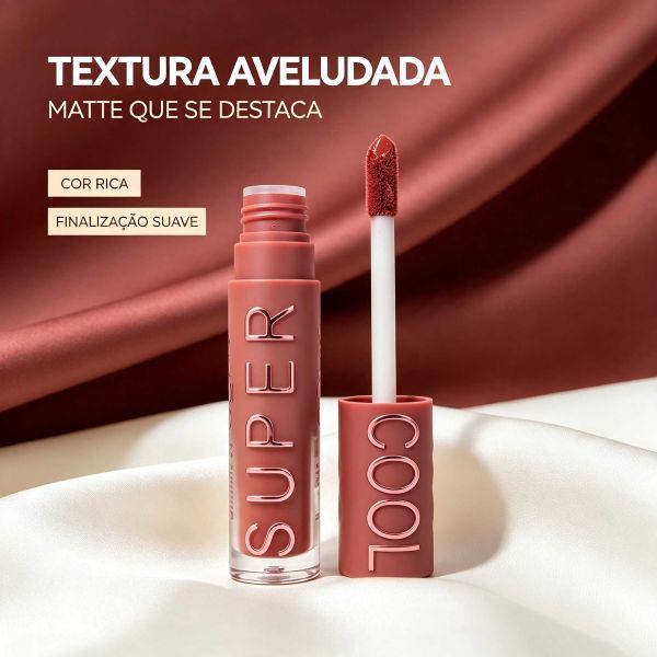 Amor Anjo 6 Cores Batom Líquido - Alta Pigmentação, Acabamento Fosco e Longa Duração