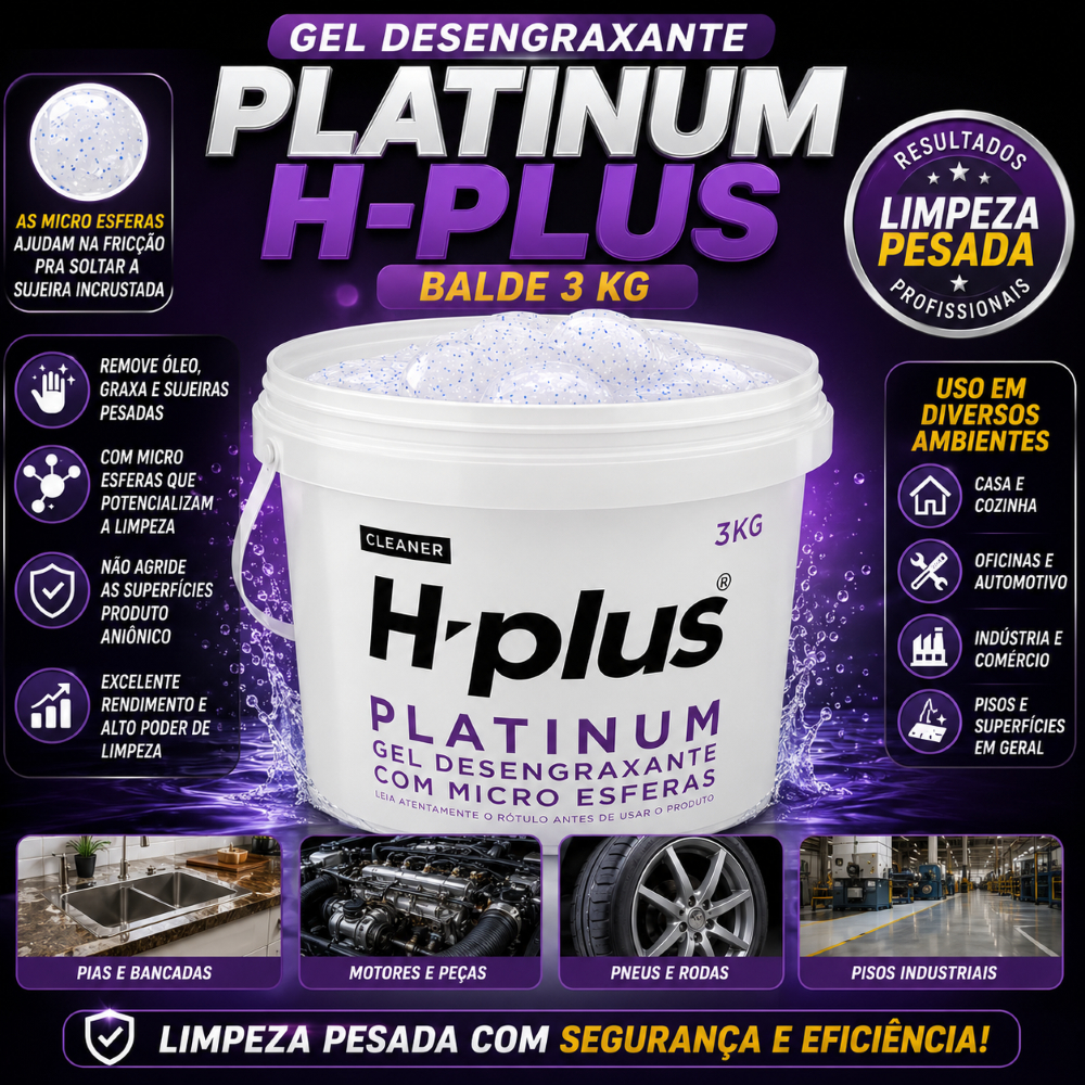 Pasta Desengraxante Lavagem de Mãos Hplus Profissional Limpa Graxa Borracharia Balde 3kg