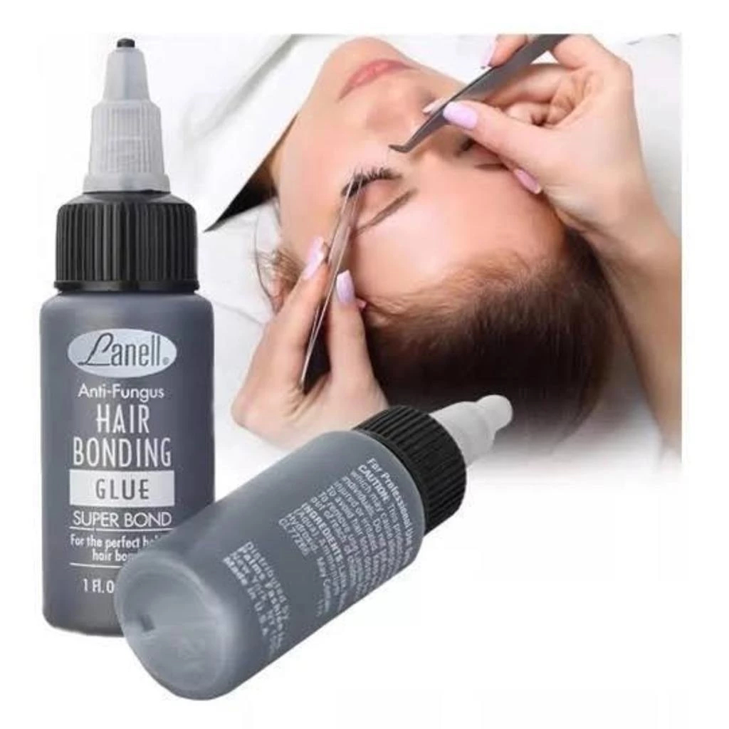Hair Bonding Glue Lanell 30ml Cola Para Mega Hair Cílios Super Bond Alta Fixação