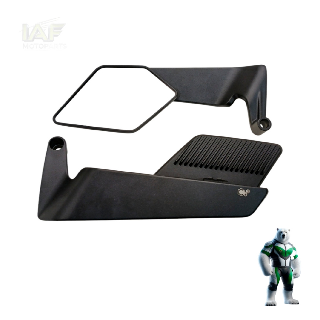 Par de Espelho Retrovisor New Airfoil Asa De Vento Universal HONDA/YAMAHA TODAS