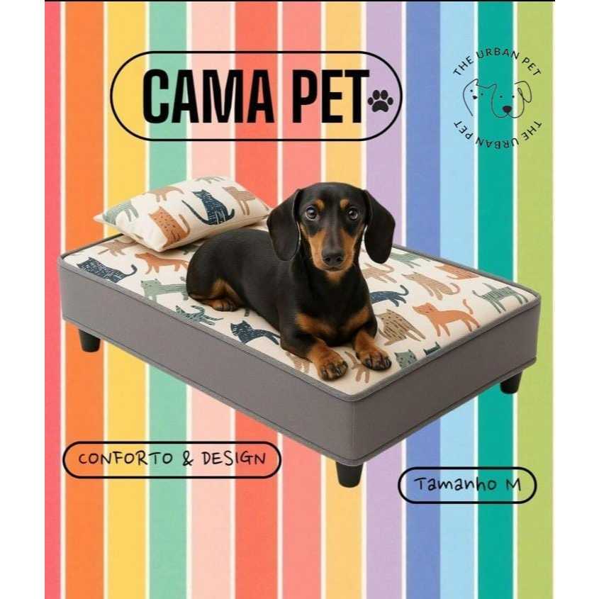 Cama Box Ortopédica Impermeável para Cachorro