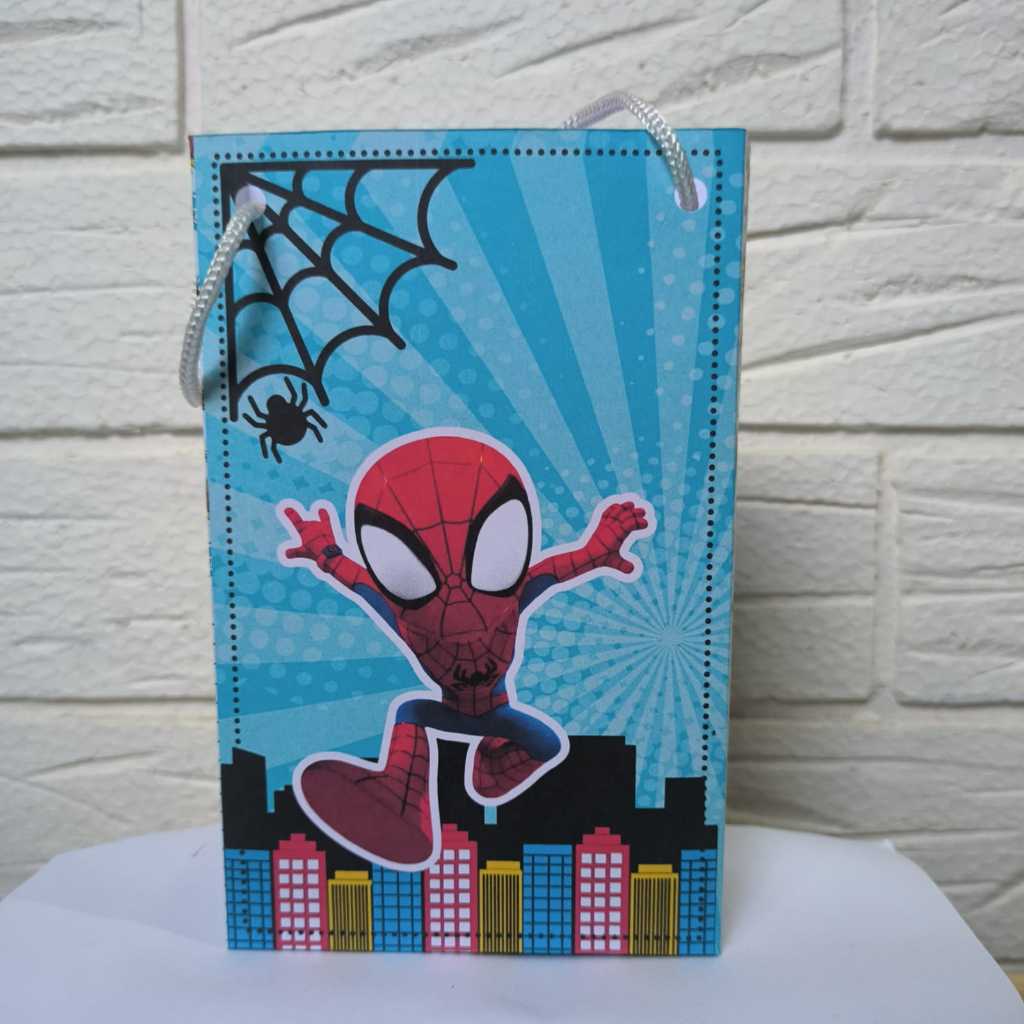 Sacola  P  Personalizada HOMEM ARANHA  PEGUE E MONTE  Decoração Lembrancinhas  Aniversário Festa Infantil