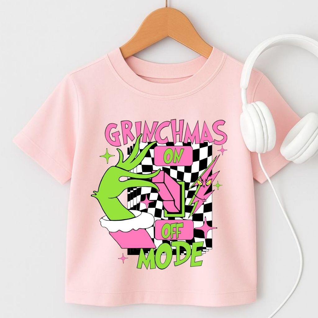 Blusa Menina Manga Curta Feminina 100% Algodão Promoção Novidades 4 ao 16 Estampa Exclusiva Natal Grinch Lançamento
