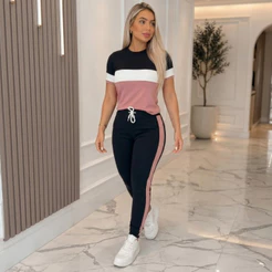 conjunto femenino calça e blusa baby look elegante plus size confortavel DIVERSAS CORES