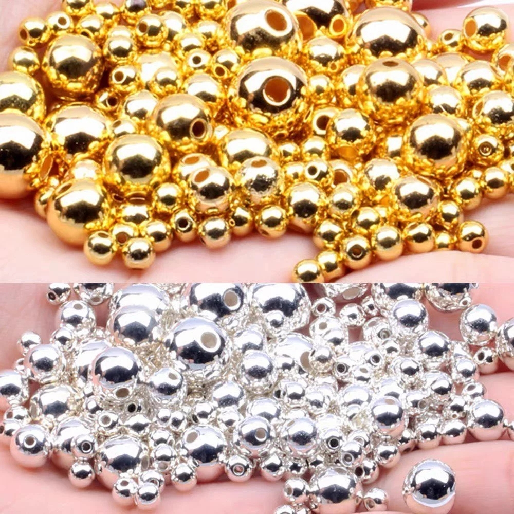 90-720 Pçs Miçanga Pérolas Abs Com Buracos 8mm 50grama（Você pode escolher combinações de cores.）