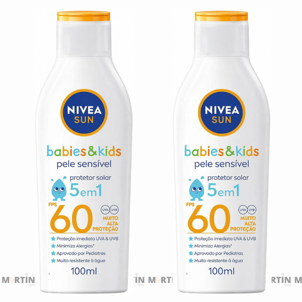 Kit Protetor Solar Nívea Sun Kids Sensitive FPS60 100ML - 2 unidades