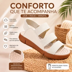 Sandalia Tamanco Feminino Confort Premium Palmilha Massageadora Ortopédica Para Esporao E Fascite