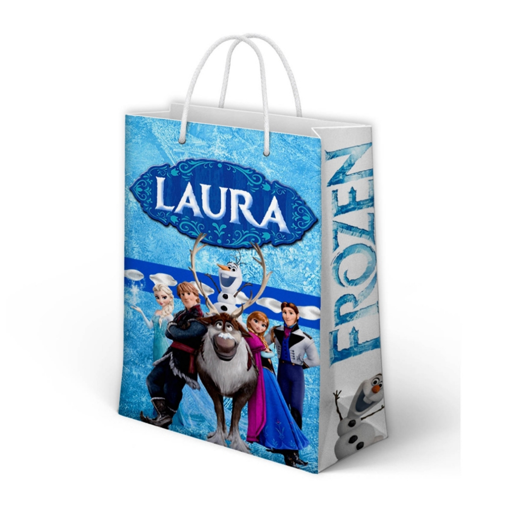 Sacolinha Frozen Personalizada para Aniversário/ Lembrancinha Festa Infantil / Qualquer nome e idade