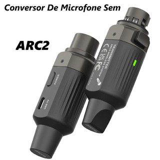Aroma Conversor de Microfone Sem Fio UHF 7 Canais 24-bit/192kHz para Microfones Dinâmicos Câmeras