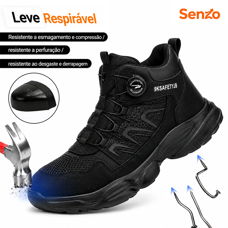 Botas de Trabalho e Botas de Proteção com Biqueira de Aço, Antiderrapantes, Sapatos de Trabalho para Fábrica, Fazenda