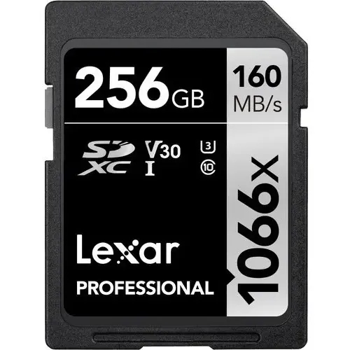 Cartão de Memória Lexar 256GB Professional 1066x UHS-I U3 V30 1660MB/s Full HD 4K