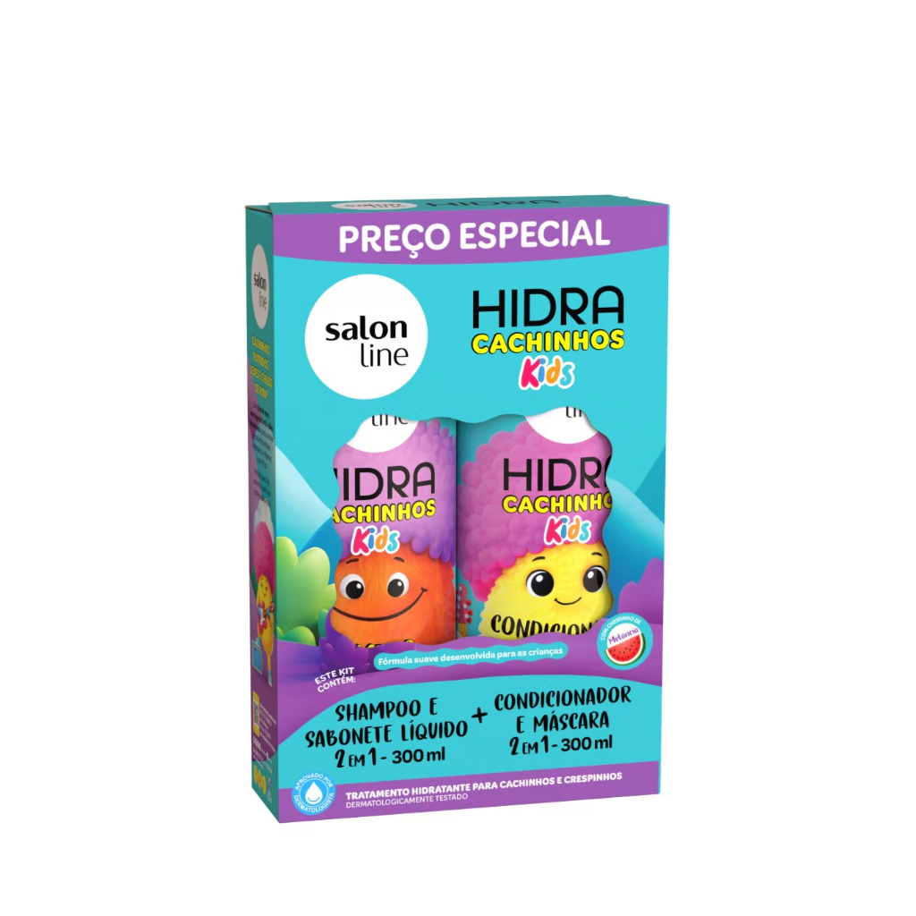 Kit Shampoo e Condicionador Hidra Kids Cachinhos 300ml