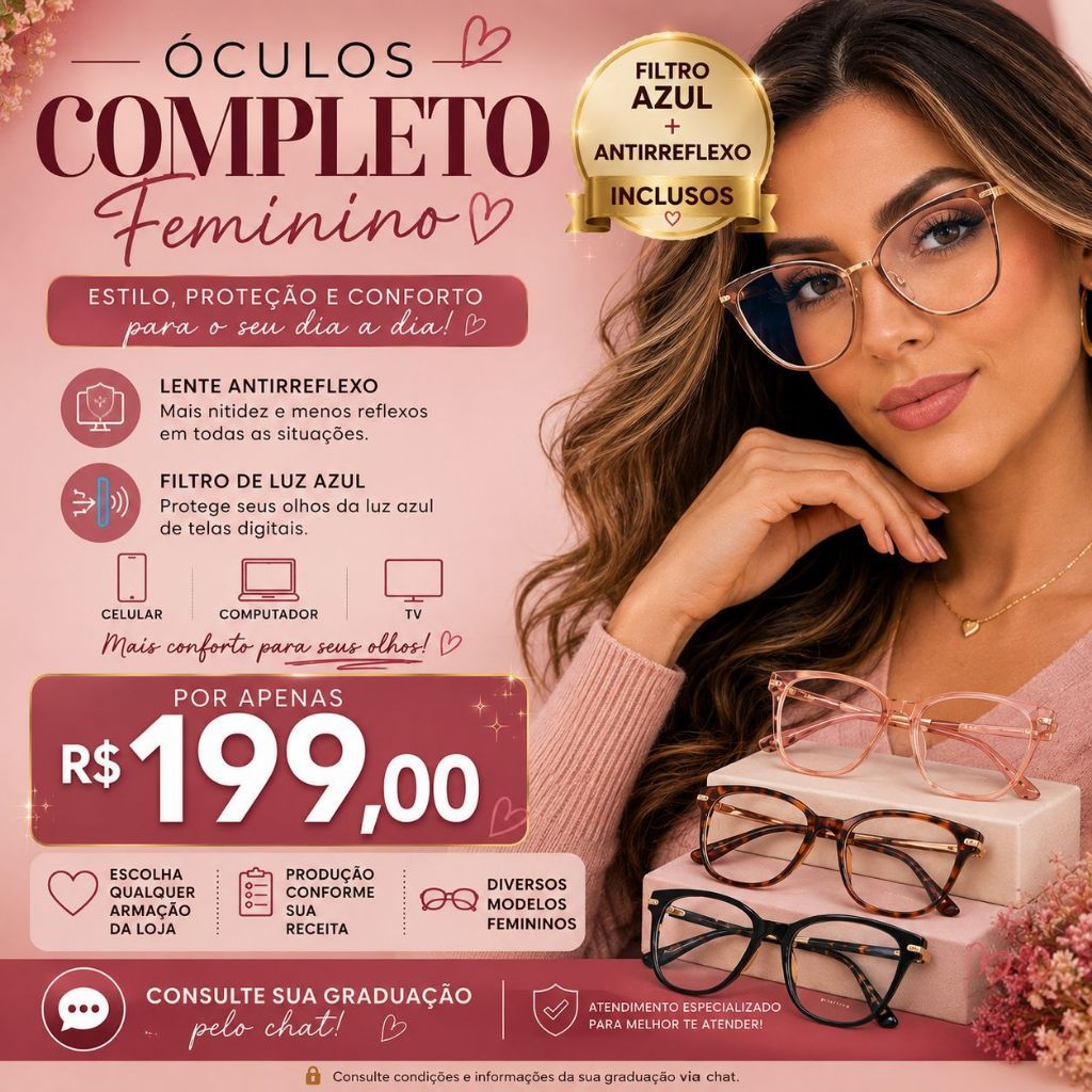 Óculos de grau feminino