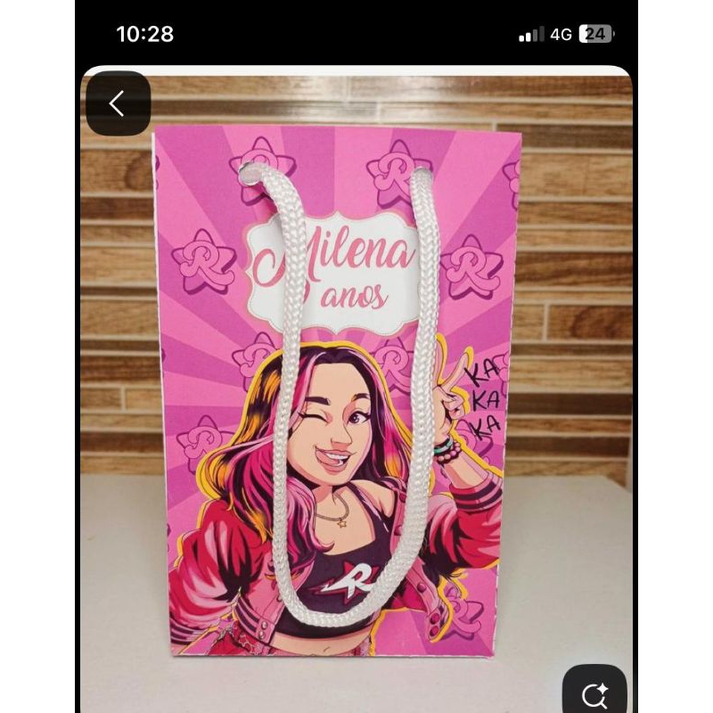 Kit Sacolinhas Papelaria Personalizada Caixa Lembrancinha DESMONTADO