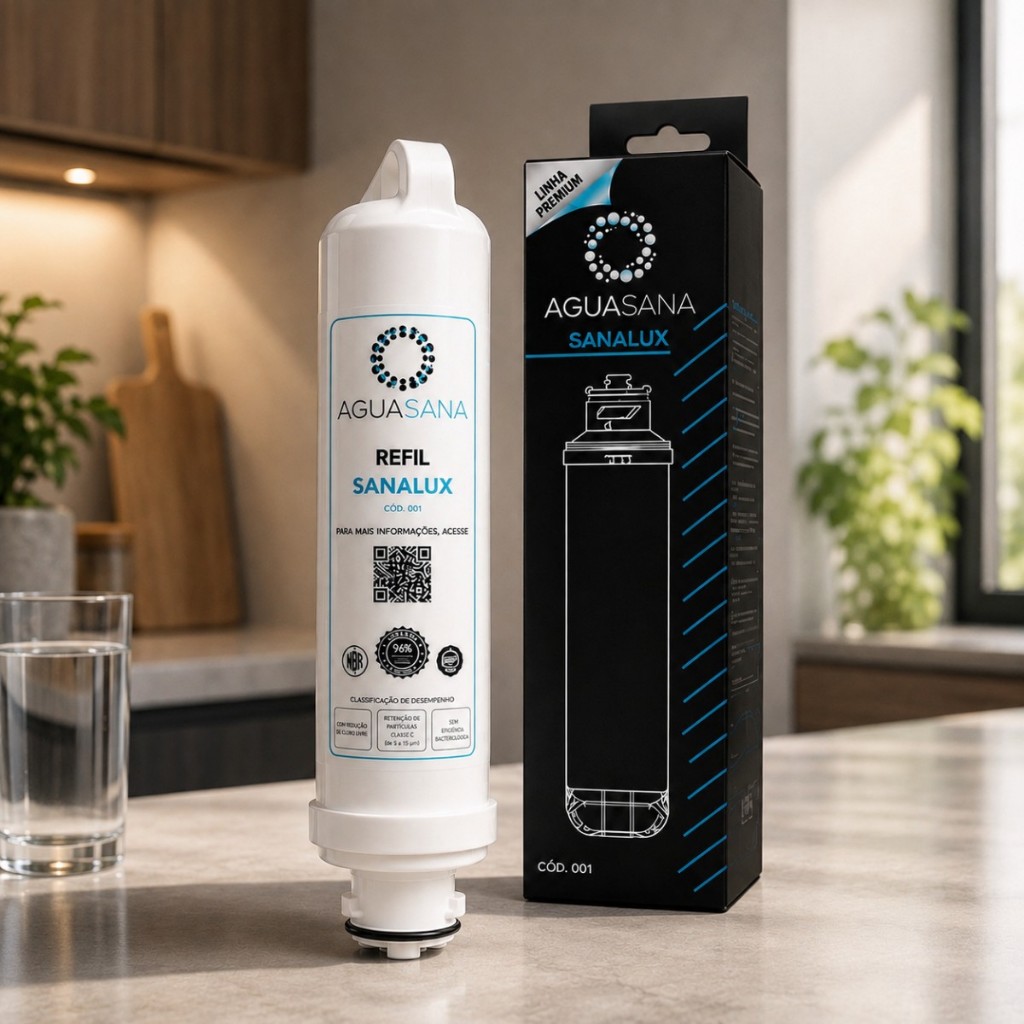 Refil Filtro Água Compatível Electrolux 001 Purificador Carvão Ativado