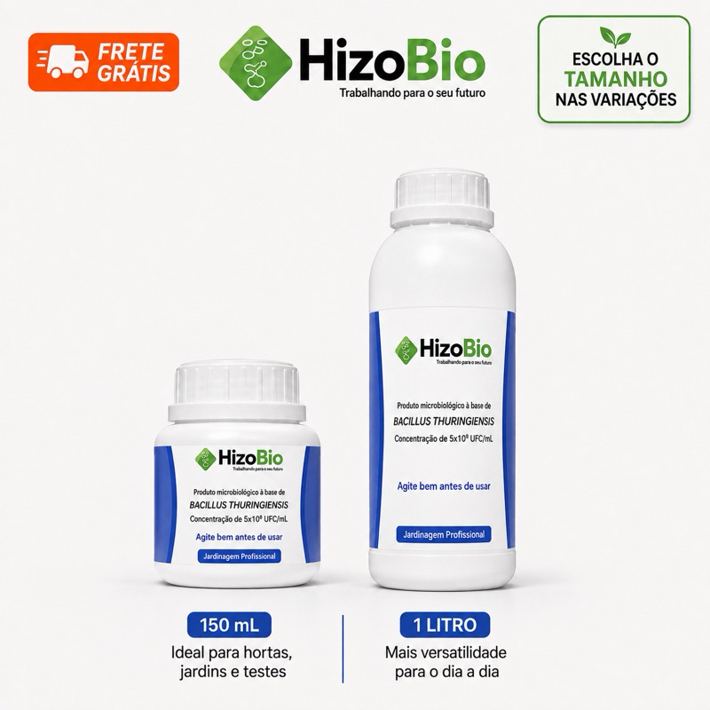 Bacillus Thuringiensis BT Hizobio - Controle Biológico - Eficaz E Natural
