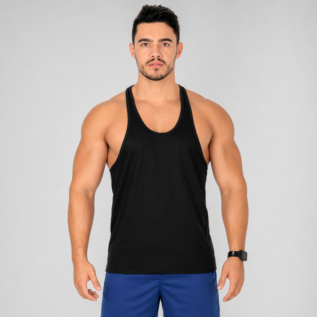 Regata Machão Cavada Lateral Aberta Mostra Shape Treino Pesado Monster - Camiseta Academia Masculina