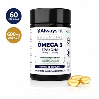 Ômega 3 EPA + DHA AlwaysFit MEG-3 | 360 mg de EPA + 240 mg de DHA | 60 Cápsulas