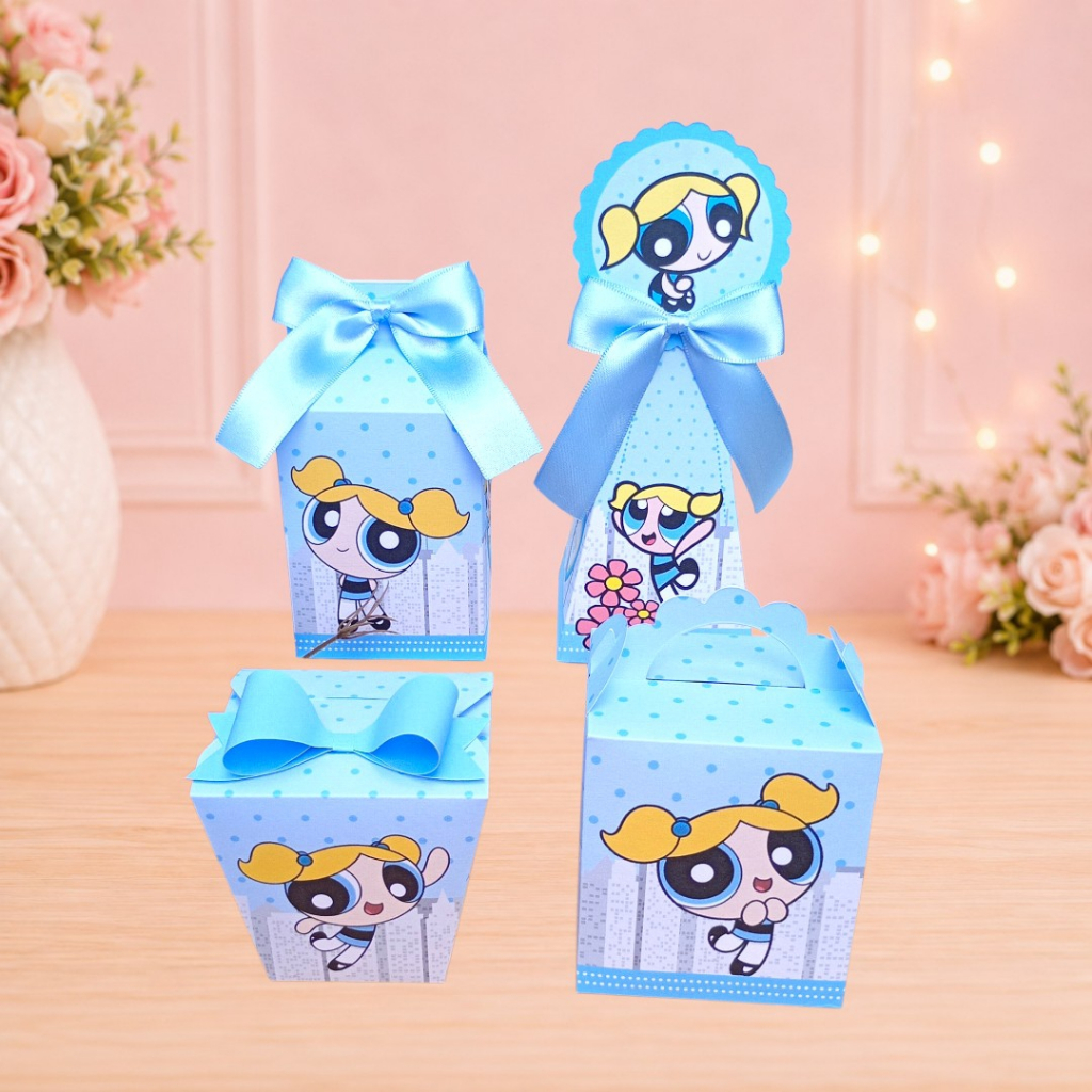 Kit Festa Lindinha meninas super poderosas | Personalizados | Aniversários | Papelaria  | caixinhas lembrancinhas
