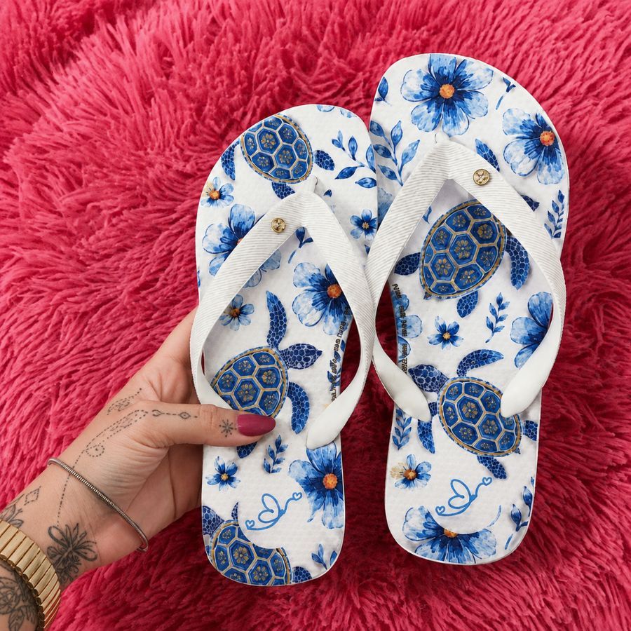 Chinelo Feminino Estilo Praia Verão Estampado Tropical Colorido