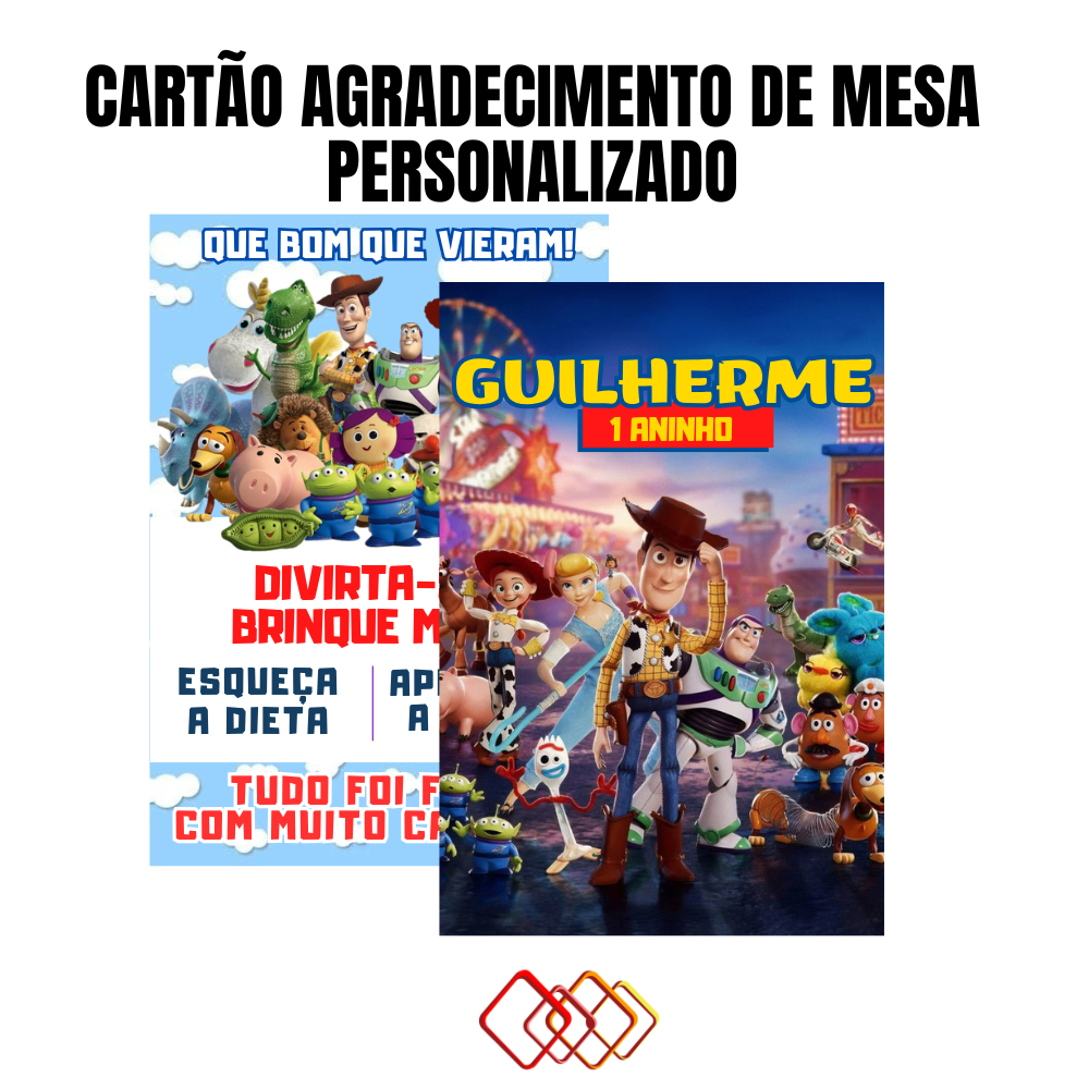 Toy Story  - aesthetic - Plaquinha de Mesa Personalizada para Festa Infantil Instagramável - Decoração