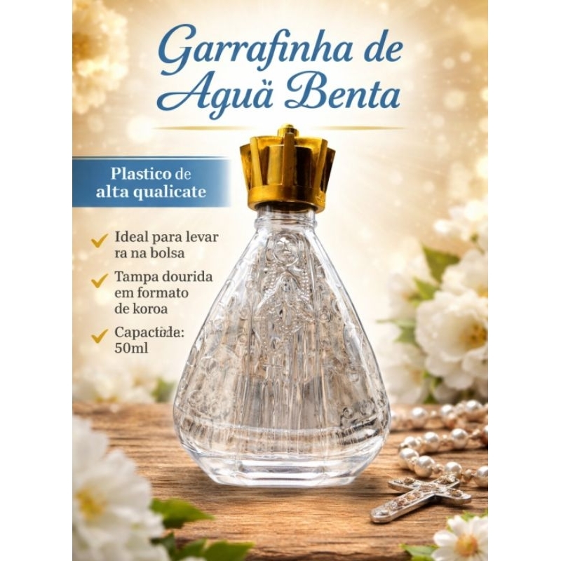 Frasco Nossa Senhora Aparecida 50ml Plástico | porta Água Benta | Lembrancinha Religiosa