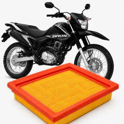 Filtro De Ar Honda NXR Bros 125 /150 2003 a 2014 Kit com 5 ou 10 unidades Mod Original