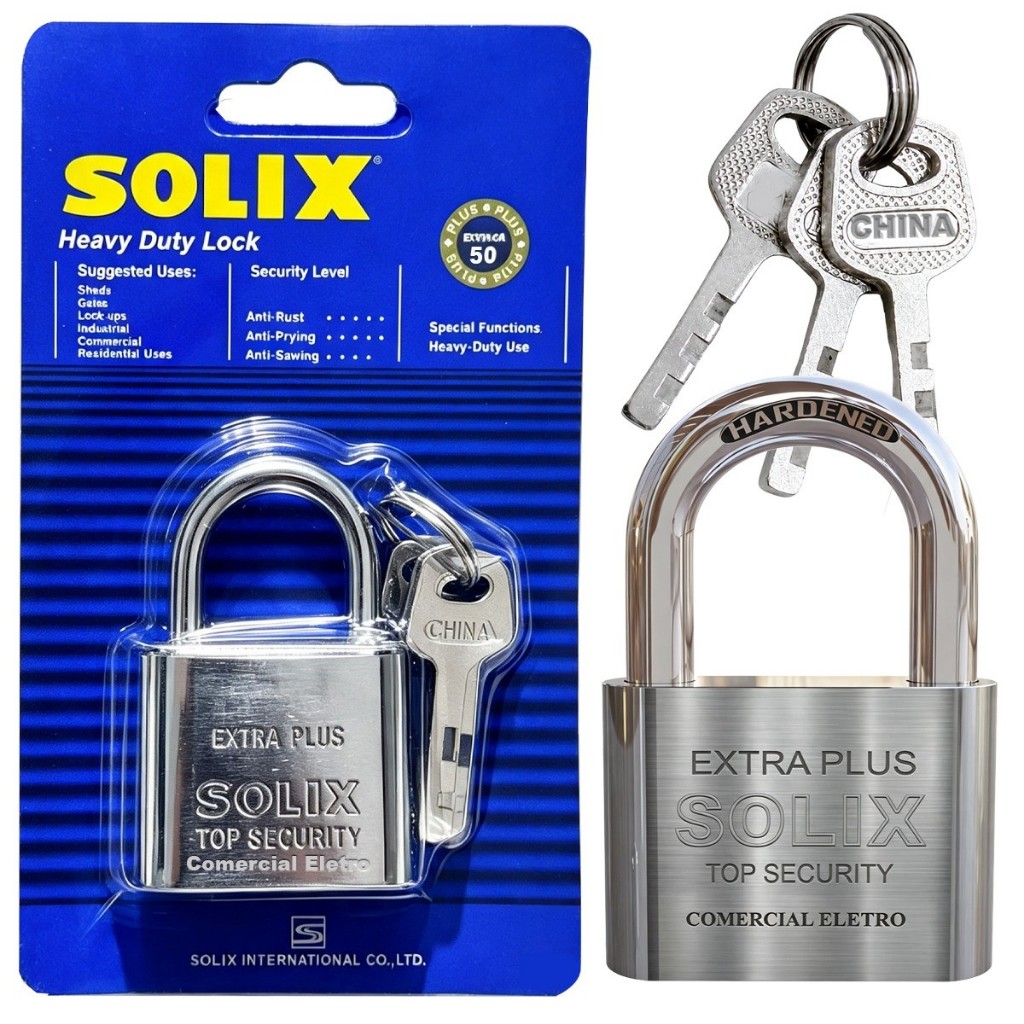 Cadeado Resistente 50mm Sistema Chave Atomica Anticopia P/ Setores C/ Produtos  Alto Valor Agregado