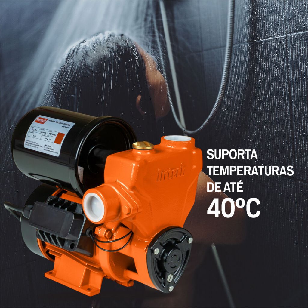 Bomba Pressurizadora de 1/2 CV Compacta e Silenciosa Intech Machine 127v/220v Baixo Ruido — imagem 2 de 2