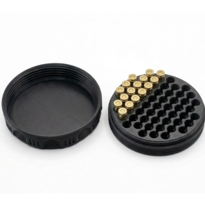 Porta Munição Calibre 9mm , 38 TPC, 380 , 22LR Estojo Organizador Case de Armazenamento VARIOS MODELOS — imagem 2 de 2