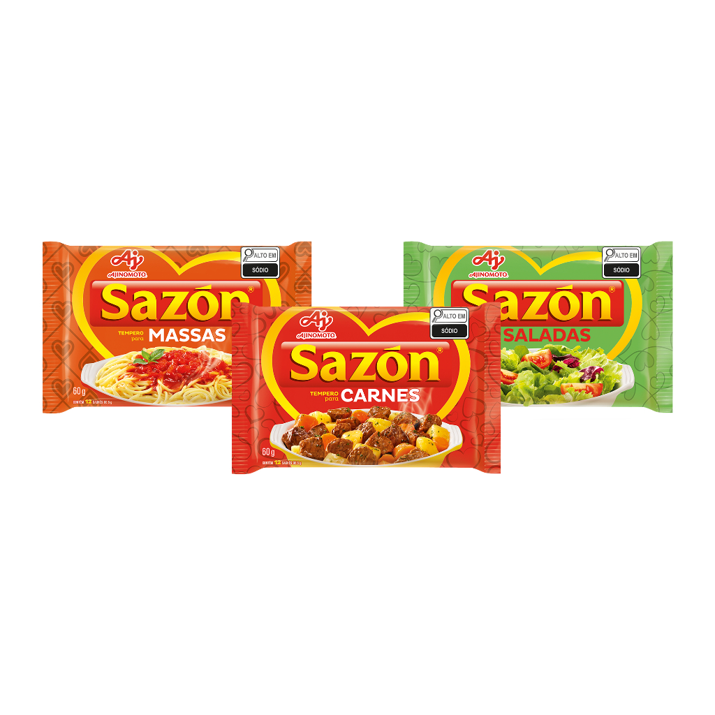 Kit Família SAZÓN® – Sabores para Todo Dia – 3 Unidades