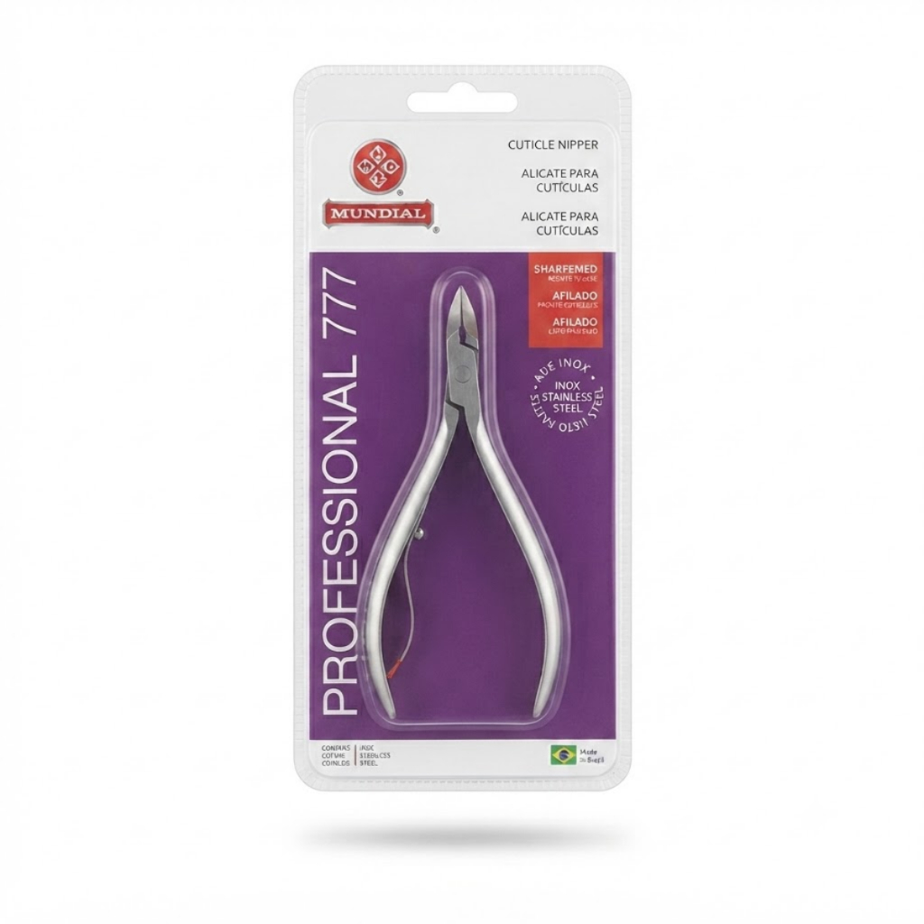 Alicate de Cutícula Para Manicure Mundial Amolado De Fabrica - 777