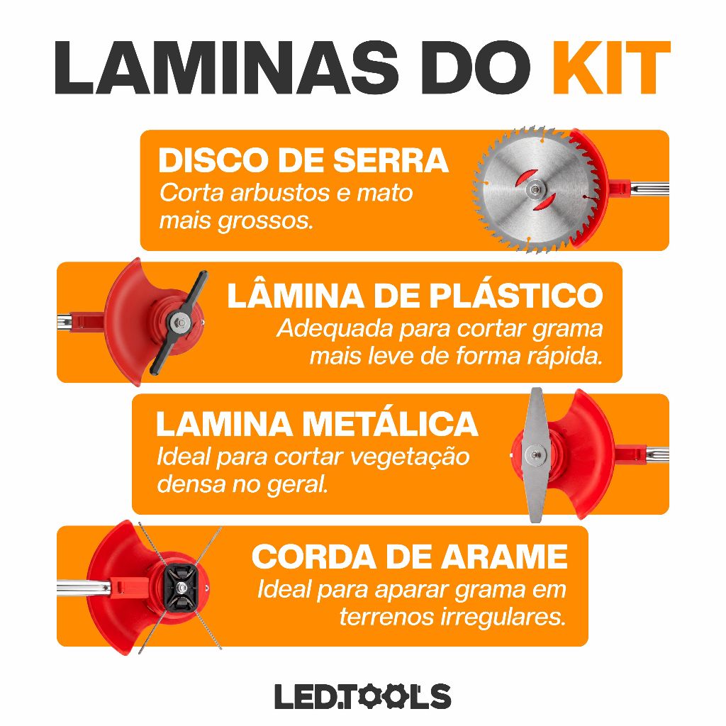 Roçadeira Á Bateria Eletrica Completa 48v Nakasaki Cortador De Grama · foto 2