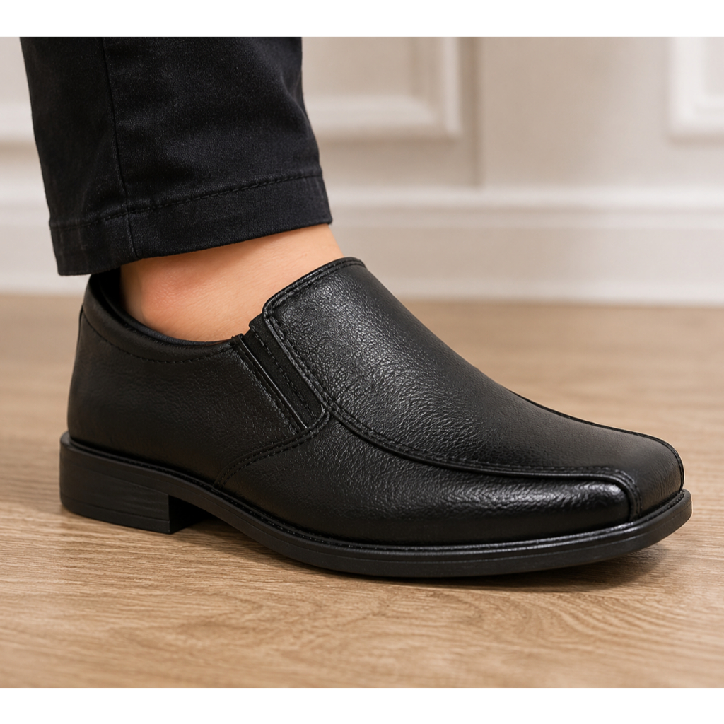 Sapato Social Infantil Masculino Slip On Sem Cadarço | Confortável e Elegante |