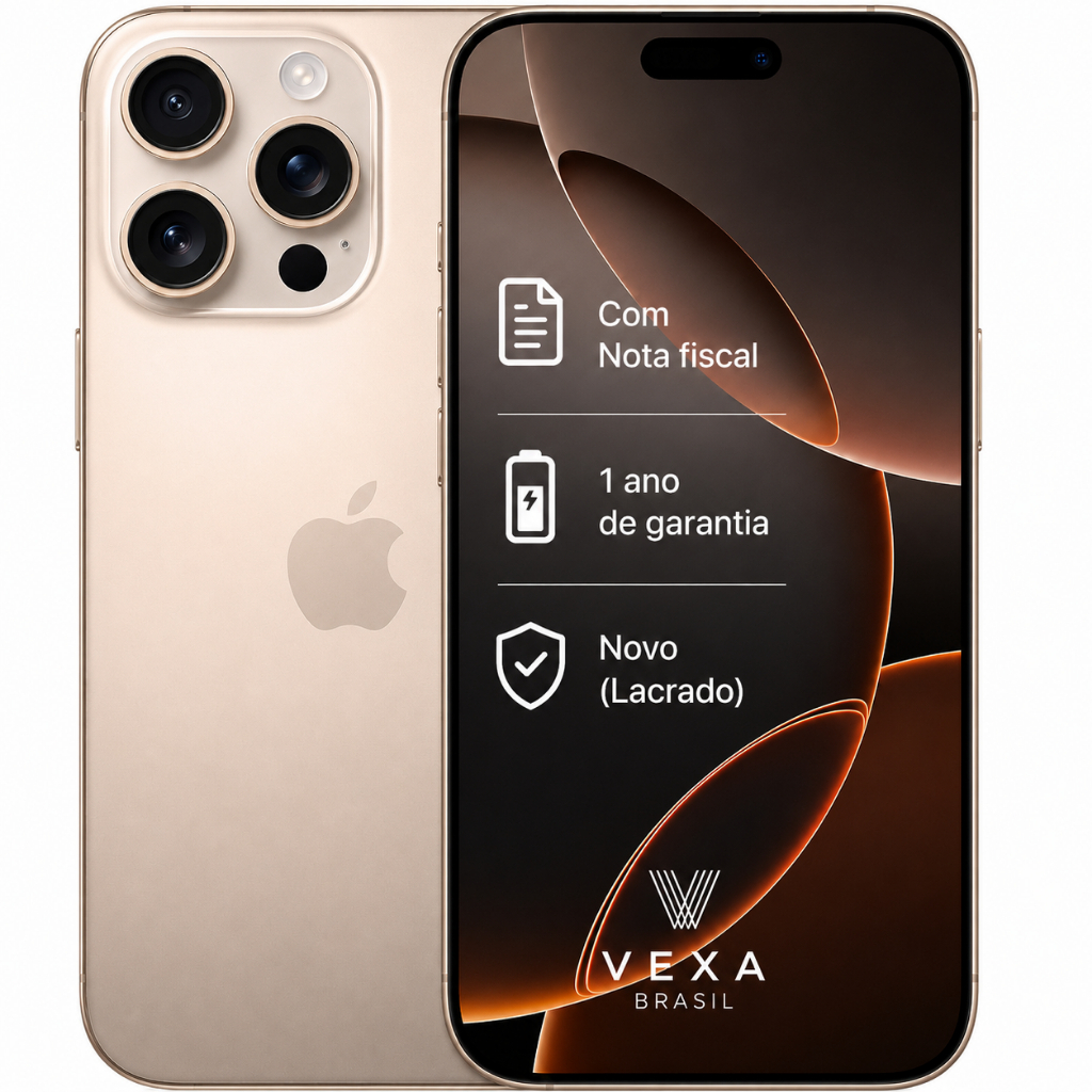 Apple iPhone 16 Pro Titânio Deserto 512GB de Armazenamento ( Novo Lacrado )