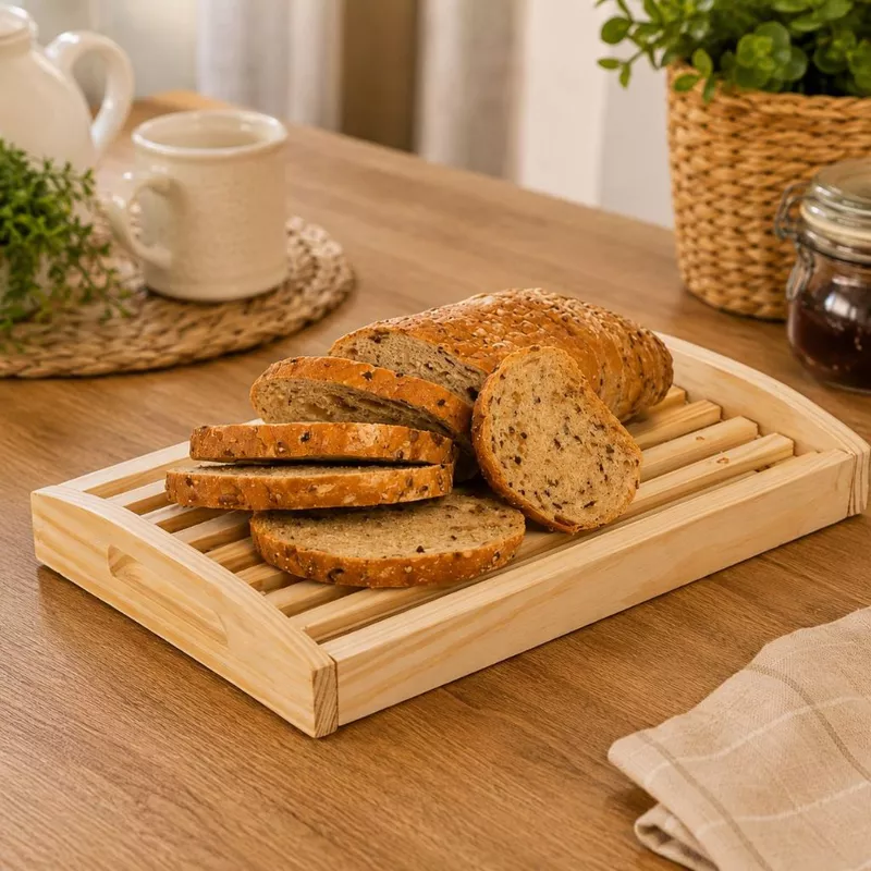 Tábua de Madeira: Estilo e Praticidade! 🍞