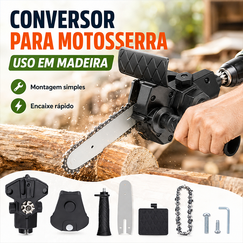 4/6 Polegadas Adaptador Portátil Motosserra para Furadeira e Parafusadeira